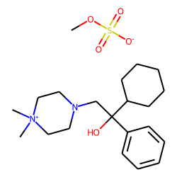 N-(beta-cyclohexyl-beta-hydroxy-beta-phenyl-ethyl)-n'-methylpiperazine methosulfate