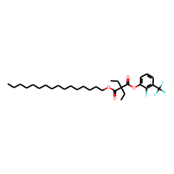 Diethylmalonic acid, 2-fluoro-3-trifluoromethylphenyl hexadecyl ester