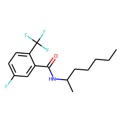 Benzamide, 2-trifluoromethyl-5-fluoro-N-(hept-2-yl)-