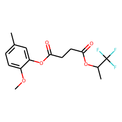 Succinic acid, 1,1,1-trifluoroprop-2-yl 2-methoxy-5-methylphenyl ester