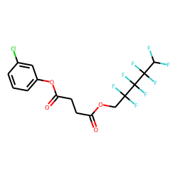 Succinic acid, 2,2,3,3,4,4,5,5-octafluoropentyl 3-chlorophenyl ester