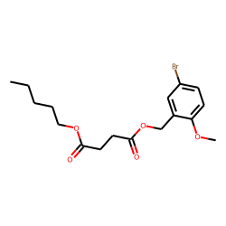 Succinic acid, 5-bromo-2-methoxybenzyl pentyl ester