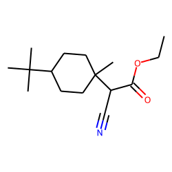 Acetic acid, 2-cyano-2-[1-methyl-4-(1,1-dimethylethyl)cyclohexyl], ethyl ester, # 1