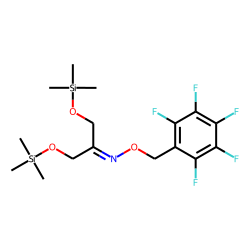 Dihydroxyacetone, (O-pentafluorobenzyl)oxime, bis(trimethylsilyl) ether