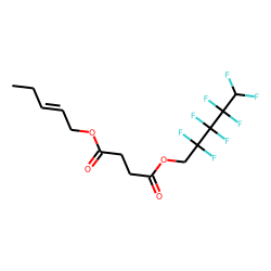 Succinic acid, 2,2,3,3,4,4,5,5-octafluoropentyl cis-pent-2-en-1-yl ester