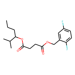 Succinic acid, 2,5-difluorobenzyl 2-methylhex-3-yl ester