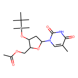 THYMIDINE, 3'-(O-TERT.-BUTYLDIMETHYLSILYL)-5'-ACETYL-