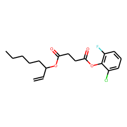 Succinic acid, 2-chloro-6-fluorophenyl oct-1-en-3-yl ester