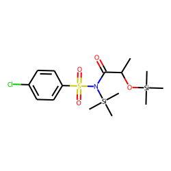 4-Chloro-N-(2-hydroxypropionyl)-benzenesulfonamide, N,O-di(trimethylsilyl)-