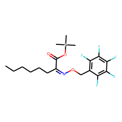 Octanoic acid, 2-oxo, O-pentafluorobenzyloxime, TMS