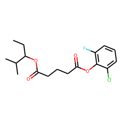 Glutaric acid, 2-methylpent-3-yl 2-chloro-6-fluorophenyl ester