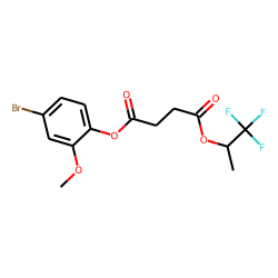 Succinic acid, 1,1,1-trifluoroprop-2-yl 4-bromo-2-methoxyphenyl ester