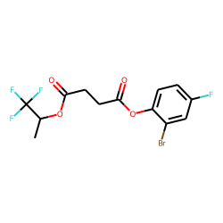 Succinic acid, 1,1,1-trifluoroprop-2-yl 2-bromo-4-fluorophenyl ester