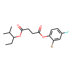 Succinic acid, 2-methylpent-3-yl 2-bromo-4-fluorophenyl ester