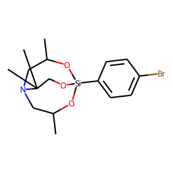 1-(p-bromophenyl), 4,4,7,10-tetramethylsilatrane, c