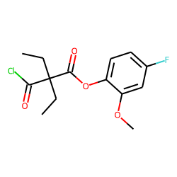 Diethylmalonic acid, monochloride, 4-fluoro-2-methoxyphenyl ester