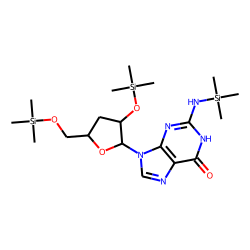 3'-Deoxyguanosine, tris(trimethylsilyl) deriv.