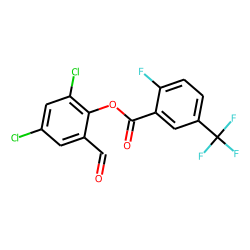6-Fluoro-3-trifluoromethylbenzoic acid, 2-formyl-4,6-dichlorophenyl ester