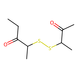 2-(1-Methyl-2-oxopropyldithio)pentan-3-one, #1
