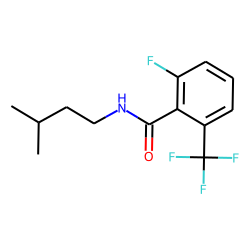 Benzamide, 6-trifluoromethyl-2-fluoro-N-(3-methylbutyl)-