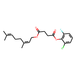 Succinic acid, 2-chloro-6-fluorophenyl geranyl ester