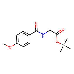 Hippuric acid, 4-methoxy, TMS, # 2