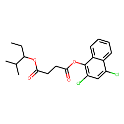 Succinic acid, 2-methylpent-3-yl 2,4-dichloronaphth-1-yl ester
