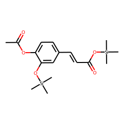 (E)-4-Acetylcaffeic acid, bis-TMS