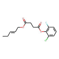 Succinic acid, 2-chloro-6-fluorophenyl cis-pent-2-en-1-yl ester