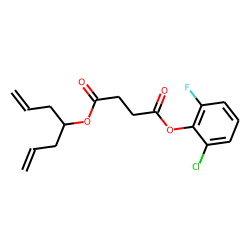 Succinic acid, 2-chloro-6-fluorophenyl hept-1,6-dien-4-yl ester