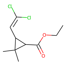 Cyclopropanecarboxylic acid, 3-(2,2-dichloroethenyl)-2,2-dimethyl-, ethyl ester