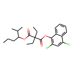 Diethylmalonic acid, 2,4-dichloronaphth-1-yl 2-methylhex-3-yl ester