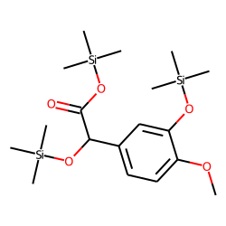 Mandelic acid, 3-hydroxy-4-methoxy, TMS