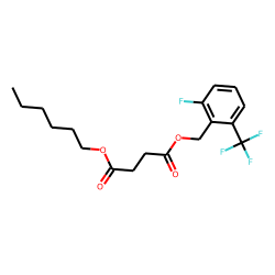 Succinic acid, 2-fluoro-6-(trifluoromethyl)benzyl hexyl ester