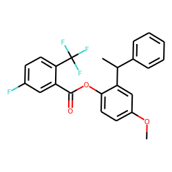 3-Fluoro-6-trifluoromethylbenzoic acid, 2-(1-phenyleth-1-yl)-4-methoxyphenyl ester