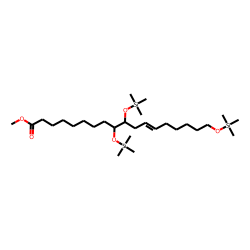 9,10,18-trihydroxyoctadec-12-enoic acid, methyl ester TMSi ether