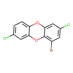 Dibenzodioxin, 1-bromo-, 3,8-dichloro-