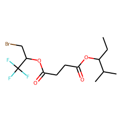Succinic acid, 2-methylpent-3-yl 1-bromo-3,3,3-trifluoroprop-2-yl ester