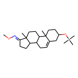 trans-Dehydroandrosterone, trimethylsilyl ether, O-methyloxime