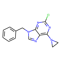 9H-purine, 6-aziridinyl-9-benzyl-2-chloro-