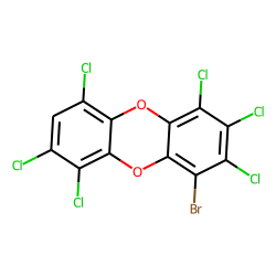 1-bromo,2,3,4,6,8,9-hexachloro-dibenzo-dioxin