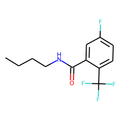 Benzamide, 2-trifluoromethyl-5-fluoro-N-butyl-