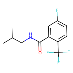 Benzamide, 2-trifluoromethyl-5-fluoro-N-isobutyl-