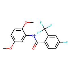 4-Fluoro-2-trifluoromethylbenzamide, N-(2,5-dimethoxyphenyl)-