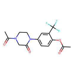Piperazine, 2-keto-1-(3-trifluoromethylphenyl), 4-acetyl, acetoxy-M