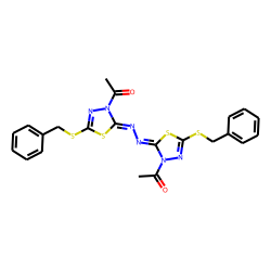 3-Acetyl-5-benzylmercapto-1,3,4-thiadiazolidone-2-azine
