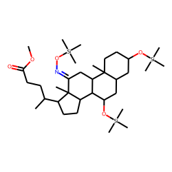Methyl 5-«beta»-cholan-3-«alpha»,7-«alpha»-diol-12-one-24-oate, oxime, TMS
