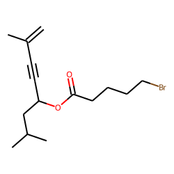 5-Bromovaleric acid, 2,7-dimethyloct-7-en-5-yn-4-yl ester