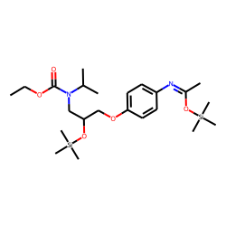Practolol, N-ethoxycarbonylated, TMS