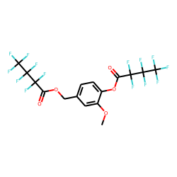 4-Hydroxy-3-methoxybenzyl alcohol, bis(heptafluorobutyrate)